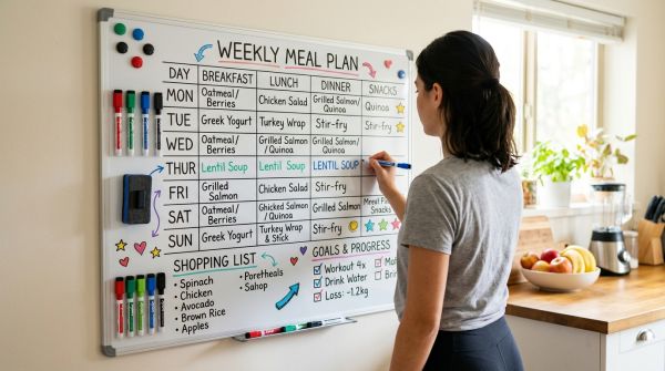 Transform Your Weight Loss Routine: Unleash the Power of a Kitchen Meal Planning Whiteboard